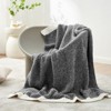 Snuggle Sac Soft Reversible Throw Blanket Knitted Blanket Cozy Bedding Blankets Group - 2 of 4