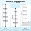 Aoibox Adjustable Rustproof 4-Tier Shower Caddy Tension Pole - Quick Installation Bathroom Organizer for Shampoo Storage - 2 of 4