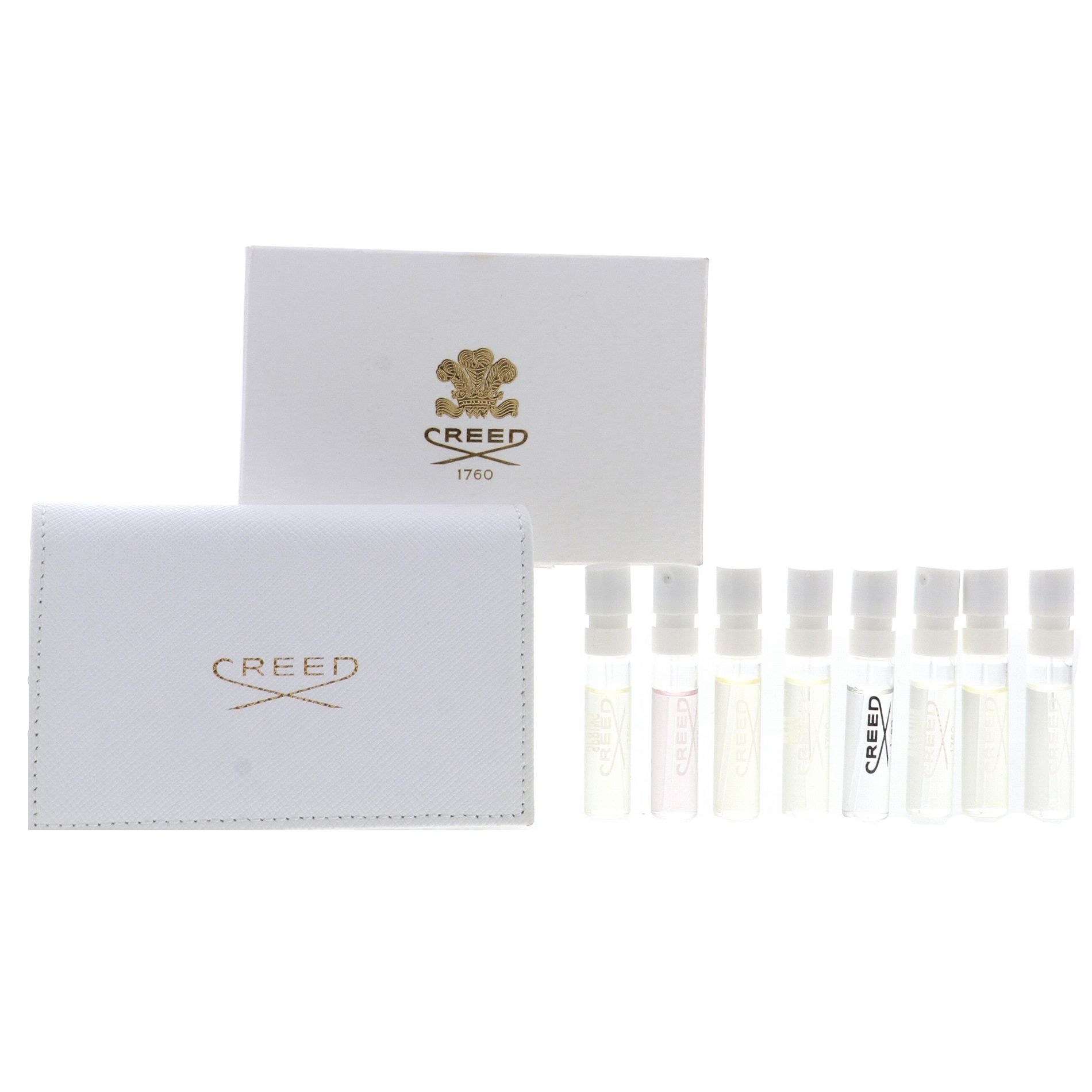 Creed Ladies Mini Perfume Gift Set - Aventus, Wind Flowers, Spring Flower, Love in White, Love in Black & More, 8 x 0.06 oz