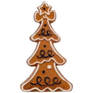 Northlight 6.25" Frosted Gingerbread Christmas Tree Figurine - 1 of 4
