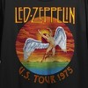 Led Zeppelin U.S.Tour 1975 Crew Neck Short Sleeve Women's Black Crop Top - image 2 of 3