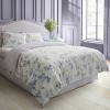 Laura Ashley 3pc Wisteria Full/queen Microfleece Duvet Cover Set Gray ...