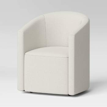 Aveline Barrell Dining Chair with Casters Cream/Linen - Threshold™
