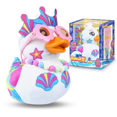 Maxi Kwaaks Ariel Duck Plush – 6" (15cm) Printed Soft Toy with Stitched Eyes, Fluffy Touch & 3 Matching Accessories – Mix & Match Cute Plushie