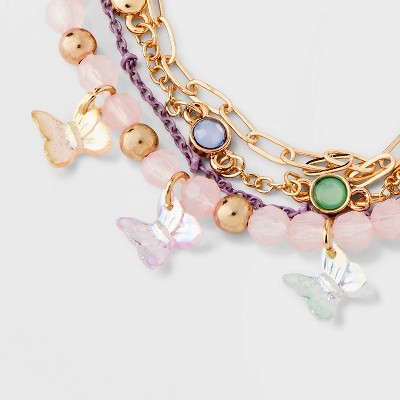 Girls&#39; Butterfly Layered Charm Bracelet - art class&#8482;_2