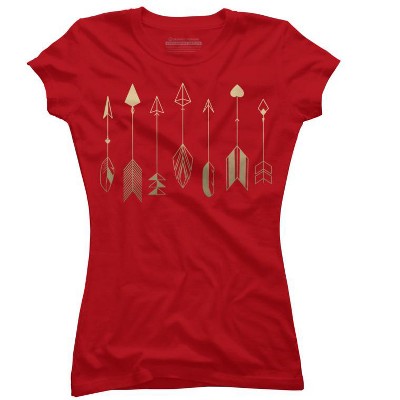 Junior's Design By Humans Be Brave Little Arrow (gold) By staceyroman T-Shirt