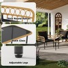 4-Piece Patio Set with Deep Seating & Waterproof Cushions, Boho Wicker Furniture with Coffee Table for Balcony, Backyard, Garden - 4 of 4