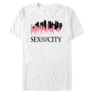 Men's Sex and the City Night Cityscape Logo T-Shirt - 1 of 4