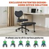 RISOKEYS Ergonomic Desk Chair with Wheels,Height Adjustable Meditation Kneeling Chair w/ 360° Swivel Footstool & Backrest for Home Office - 4 of 4
