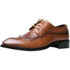 Santimon Men's Snake-Embossed Wingtip Brogue Dress Oxford Shoes - 2 of 4