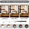 Vanity Desk with Led Lighted Mirror, 10 Led Lights & 5 Metal Sliding Drawers, 3 Color Brightness Adjustable, Vanity Table with 6 Open Shelves - 4 of 4