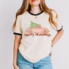 Simply Sage Market Women's Merry Christmas Pink Car Short Sleeve Ringer Tee - image 2 of 4