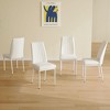 NicBex PU Dining Chairs Set of 4,Armless Kitchen Chair with High Back and White Legs for Dining Room,Kitchen - 2 of 4
