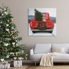 Stupell Industries Christmas Tree & Dog Red Truck Driving Snowy Scene Canvas Art - 3 of 4