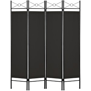 Best Choice Products 6ft 4-Panel Folding Privacy Screen Room Divider Decoration Accent w/ Steel Frame - 1 of 4