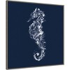 Amanti Art 30" x 30" Floral Seahorse by Teis Albers Framed Canvas Wall Art Print : Modern Botanical Animal Decor - 2 of 4