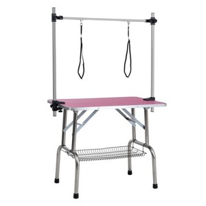 BencmatePet Grooming Tools Foldable Pet Grooming Table for Pet Large Dogs and Cats with Adjustable, Bathing Station, Pink, 44"*23.6"*65.5" - 1 of 4