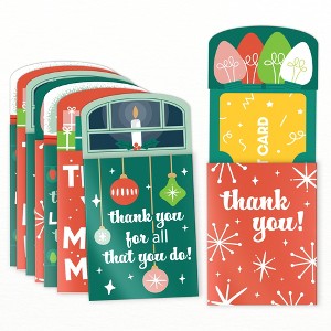 Big Dot of Happiness Assorted Red & Green Holiday Thank You Gift Card Holders with Envelopes, Money & Gift Card Sleeves, Nifty Gifty Pack, Set of 8 - 1 of 4