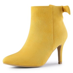 Allegra K Women's Pointed Toe Stiletto Heel Ankle Boots - 1 of 4