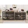 Gulches ransform Your Home into a Dog - Friendly Haven: Grey Wrought Iron Dog Crate with Side Access - 3 of 4