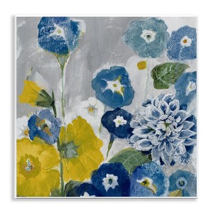 Stupell Industries Blue & Yellow Abstract Poppies Wall Plaque Art - 1 of 4