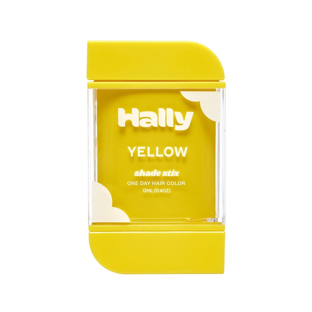 Photos - Hair Dye Hally Shade Stix Temporary Wash Out Hair Color - Yellow - 0.4oz