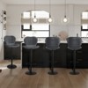 Modern Bar Stools Set of 4, Adjustable Counter Height Bar Stools with Backrest, PU Leather Breakfast Swivel Bar Chairs for Kitchen Island - 3 of 4