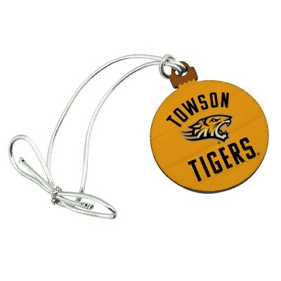 Towson University Tigers Mini Small Tiny Wood Christmas Tree Holiday Ornament