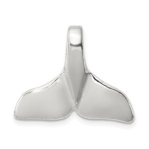 Black Bow Jewelry Sterling Silver Polished Whale Tail Slide - 1 of 4