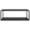 vidaXL Coffee Table Black Tempered glass, powder-coated steel Medium - 4 of 4