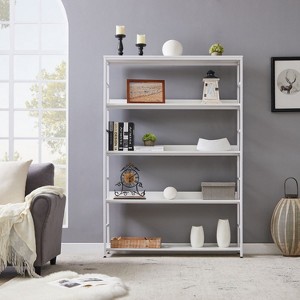 68.9'' 5-Tier Home Office Bookcase Open Bookshelf Storage Large 5 Shelf Bookshelf Simple style bookshelf Furniture with Metal Frame -The Pop Home - 1 of 4