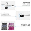 OSTO Metal Skirt/Pant Hangers with 2 Adjustable Clips with Rubber Tips. Versatile, Stackable ,Cascading and Space-Saving - 3 of 4