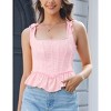 Women's Vintage Jacquard Hem Ruffle Edge Boned Corset Fishbone Print Vest Renaissance Pirate Costume - 4 of 4