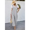 I AM A FASHION JUNKY Solid Square Neck Button Trim Pockets Jumpsuit - 4 of 4
