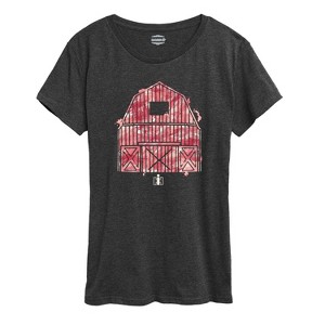 Women's - Case IH - Watercolor Barn Short Sleeve Graphic T-Shirt - 1 of 4