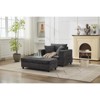CIPACHO Deep Gray Chaise Lounge (Ottoman + Pillows) Upholstered Sofa Bed Armchair (Living Room/Bedroom) - 4 of 4