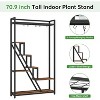 Gulches Rustic 7-Tier 70.9"H Plant Stand, Flower Shelf with 5 S-Hooks, Brown - 4 of 4