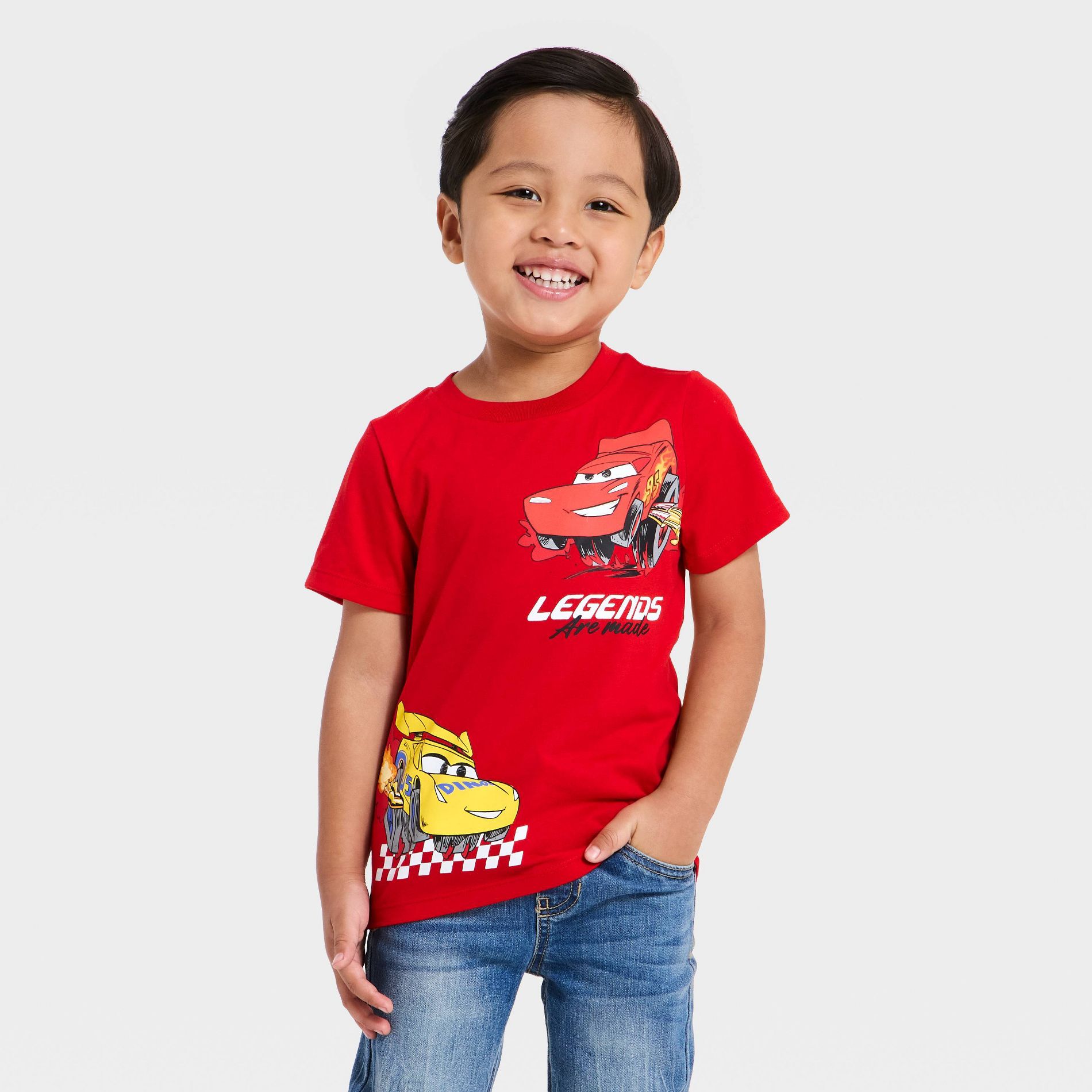 Toddler Boys' Disney Cars Lightning McQueen Legend T-Shirt - Red
