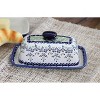 Blue Rose Polish Pottery M074 Manufaktura Butter DIsh - 3 of 3