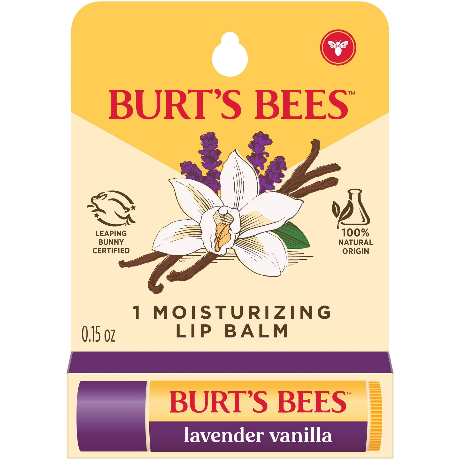 Burt's Bees 100% Natural Origin Lavender Vanilla Lip Balm