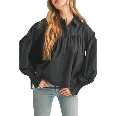 Women's Button Down Babydoll Top - &merci