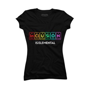 Adult Design By Humans Rainbow Inclusion Elements By CyanidieT-Shirt - 1 of 2