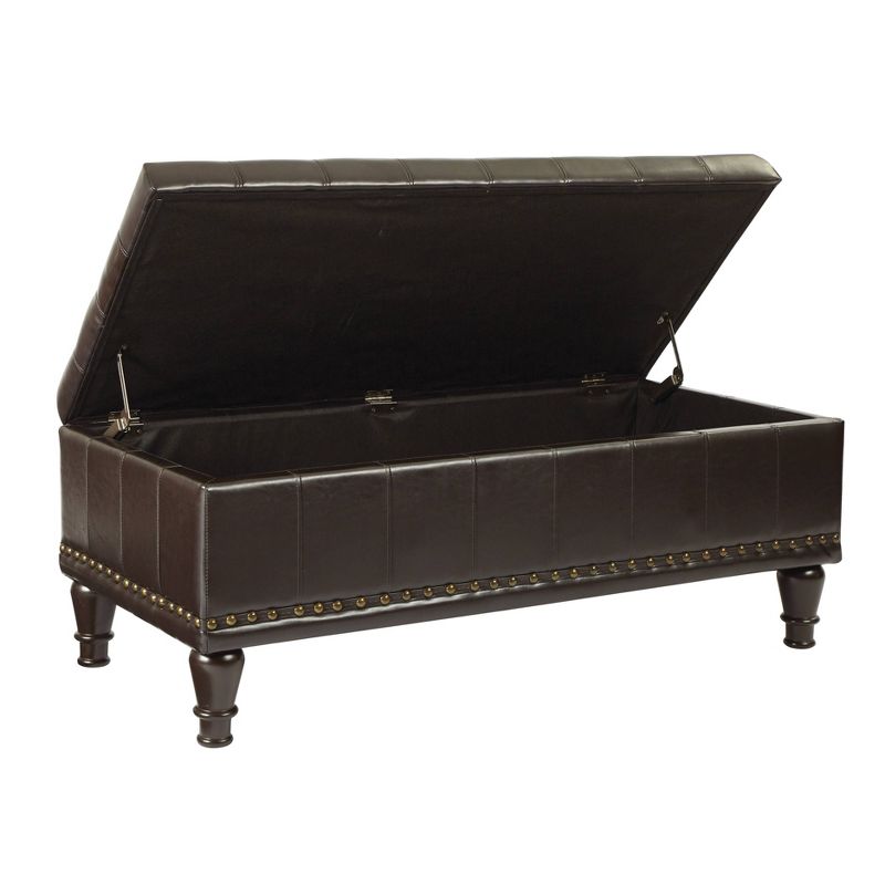 Caldwell Storage Ottoman Bonded Leather - INSPIRED by Bassett, 5 of 8