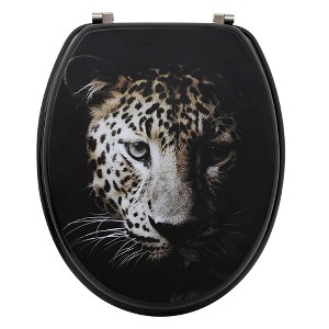 Evideco French Home Goods 18-Inch Elongated Toilet Seat With Prints - 1 of 4