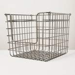 Wire Storage Stacking Basket Pewter - Hearth & Hand™ with Magnolia