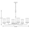 Progress Lighting Winslett 6-Light Chandelier, Steel, Matte Black, Seeded Glass Shades - 2 of 2