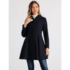 INSPIRE CHIC Women's Single Breasted Long Sleeve Mid-Long Winter Coat - 3 of 4