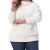 Women's Plus Size Turtleneck Long Sleeve Knit Casual Loose Pullover Sweaters - Agnes Orinda - 2 of 4