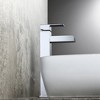 Munora Chrome Single Handle Waterfall Bathroom Vessel Sink Faucet, Solid Brass Modern Design - 2 of 4