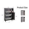 FONTOI Minimalist Storage Cabinet, Rattan Shoe Cabinet for Corridors, Living rooms, Gray, 6.7"*49.6"*37.4" - 3 of 4